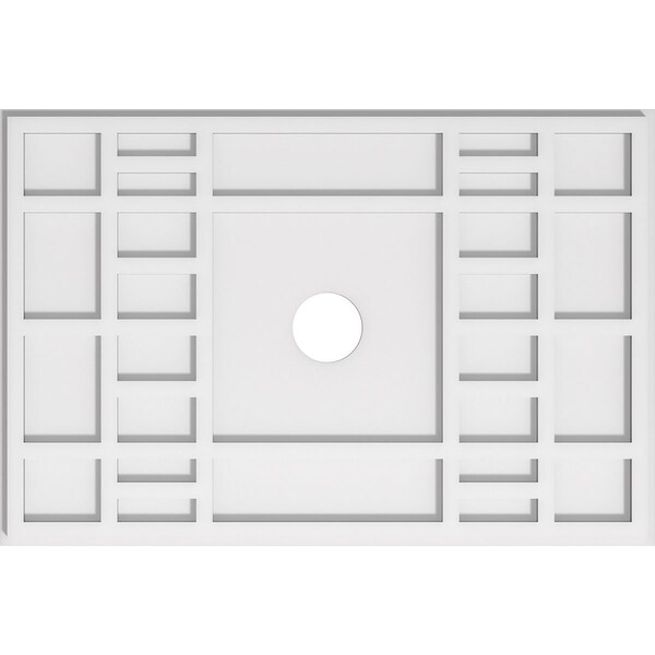 Ekena Millwork Beaux Architectural Grade PVC Ceiling Medallion, 28"W x 18 5/8"H x 3"ID x 9 3/4"C x 1"P, One-Piece CMP28X18BX-03000 - main